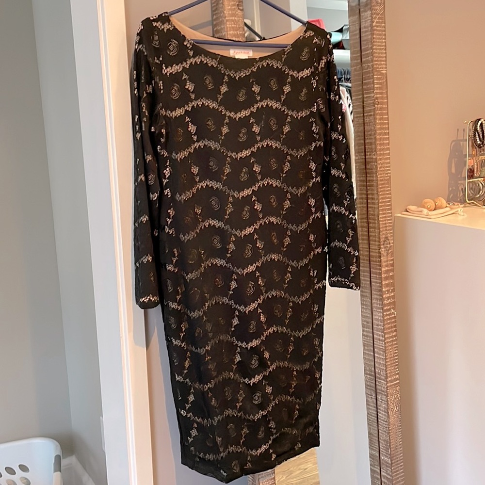 Ingrid & Isabel Lace Boatneck Maternity Dress